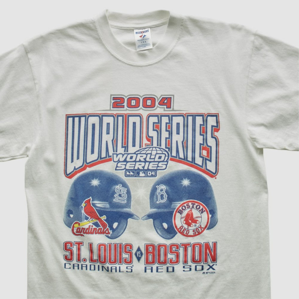 MLB World Series Jerzees 2004 T-shirt - White Vintage