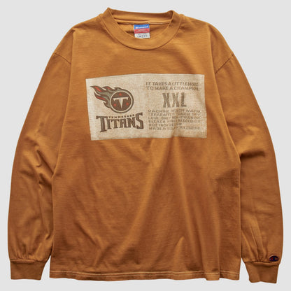 Tennessee Titans Champion 2000s Long Sleeve T-shirt - Brown Vintage sale