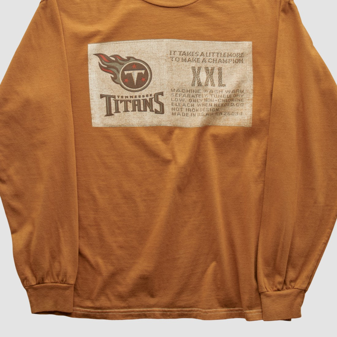Tennessee Titans Champion 2000s Long Sleeve T-shirt - Brown Vintage sale