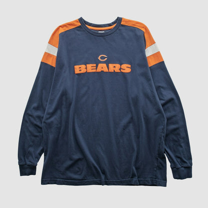Chicago Bears NFL 2000s Long Sleeve T-shirt - Navy Vintage on sale