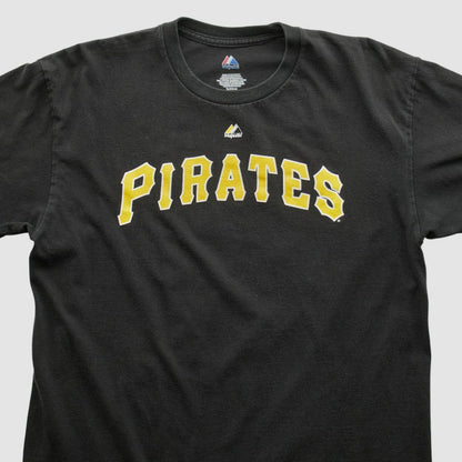 Pittsburgh Pirates Majestic 2000s T-shirt - Black Vintage