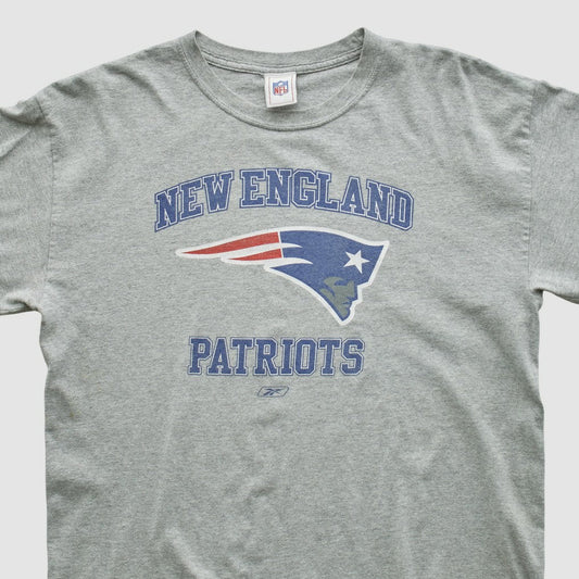 New England Patriots NFL 2000s Long Sleeve T-shirt - Heather Gray Vintage discount