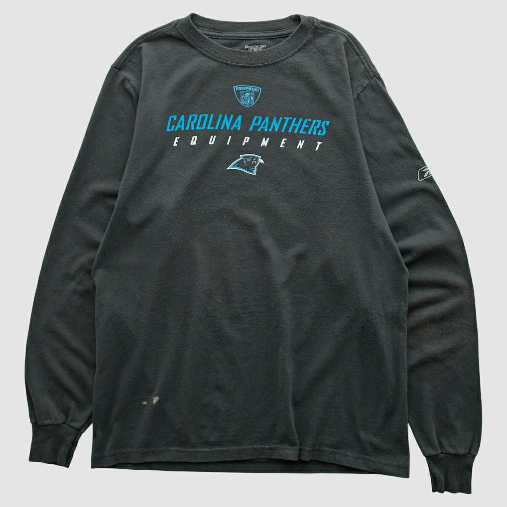 Carolina Panthers Reebok 2000s Long Sleeve T-shirt - Black Vintage for sale