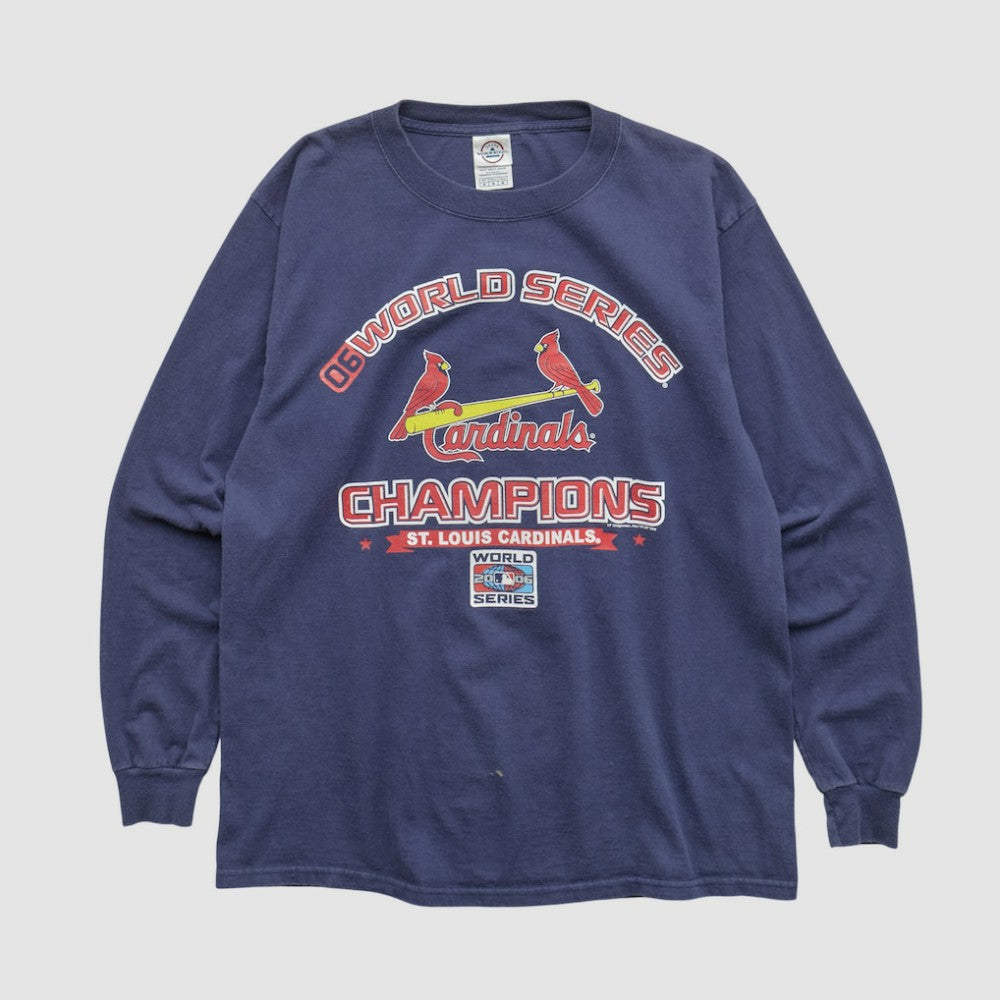 St. Louis Cardinals Delta 2006 Long Sleeve T-shirt - Navy Vintage