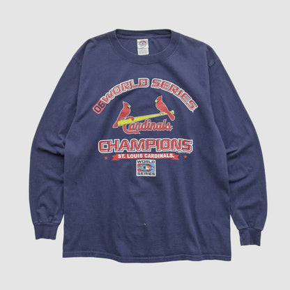 St. Louis Cardinals Delta 2006 Long Sleeve T-shirt - Navy Vintage