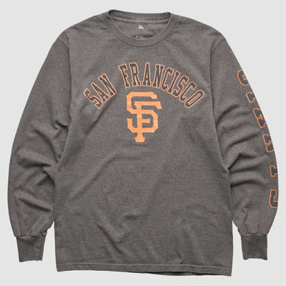 San Francisco Giants MLB 2000s Long Sleeve T-shirt - Dark Heather Gray Vintage