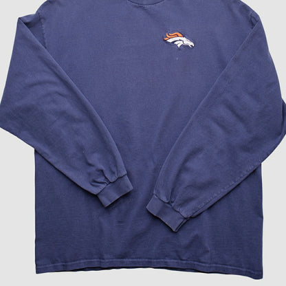 Denver Broncos 90s Pullover Sweatshirt - Navy Vintage cheap