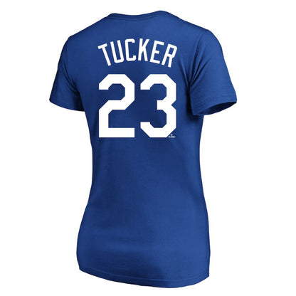 Kyle Tucker Los Angeles Dodgers Profile Women's Plus Size Name & Number V-Neck T-Shirt - Royal