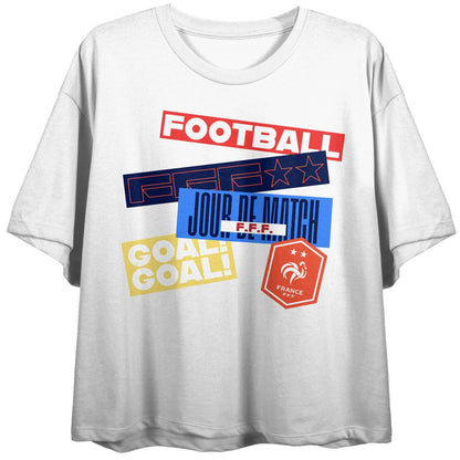 France National Team Women's White Jour De Match Cropped T-Shirt shop