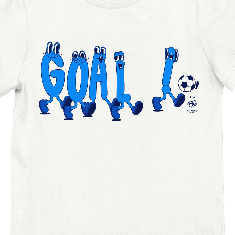 France National Team Youth Goal Letters Playing Soccer T-Shirt - White shop