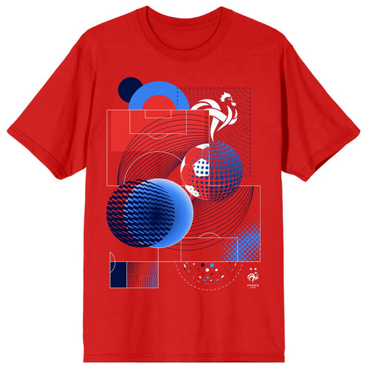 France National Team Abstract Art T-Shirt - Red shop