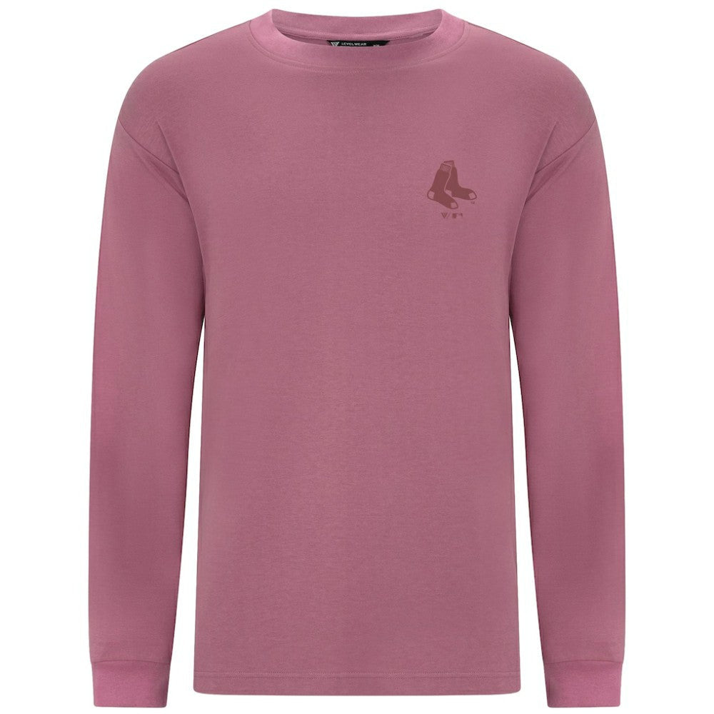 Boston Red Sox Levelwear Bridal Rose Luxe Signature Long Sleeve T-Shirt - Pink