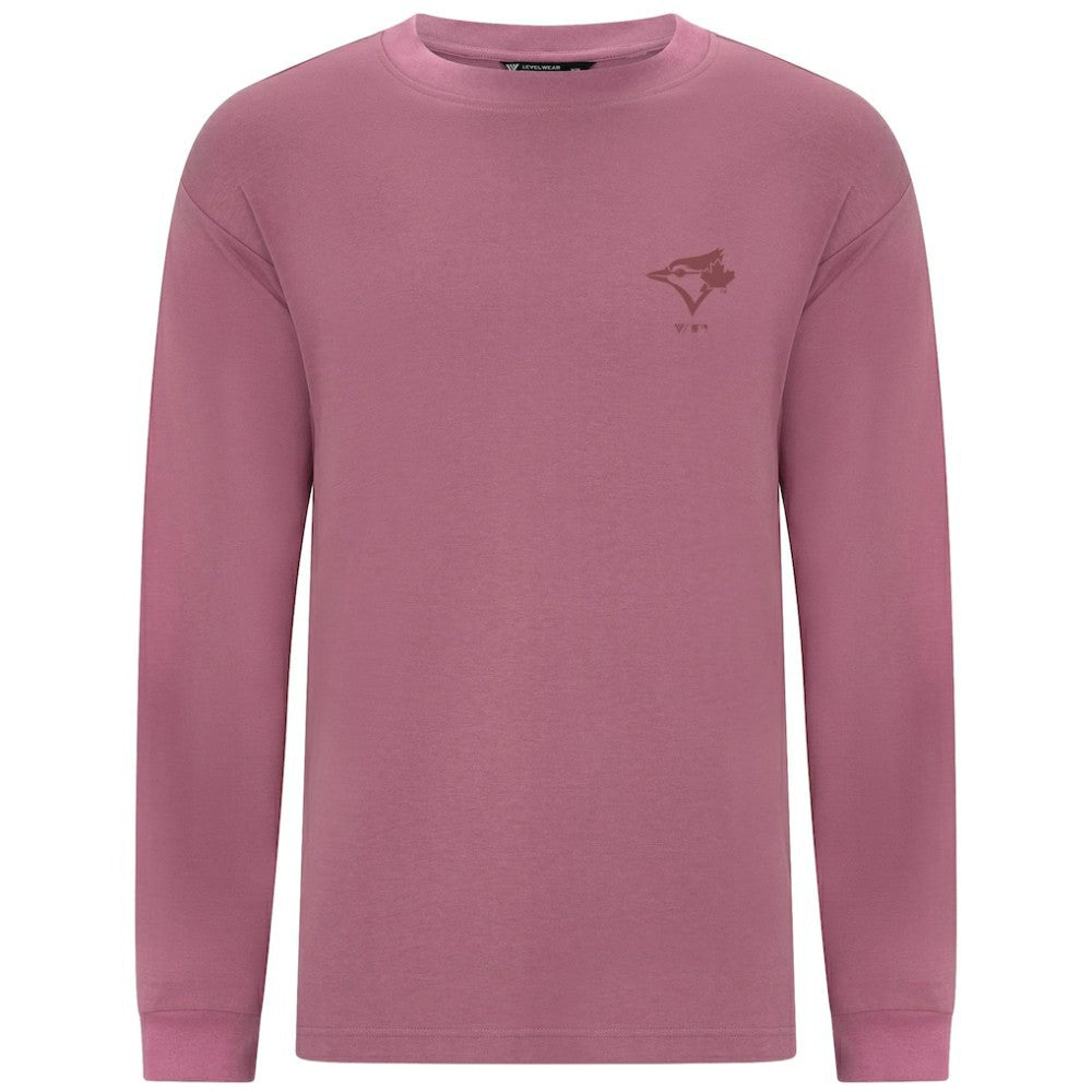 Toronto Blue Jays Levelwear Bridal Rose Luxe Signature Long Sleeve T-Shirt - Pink
