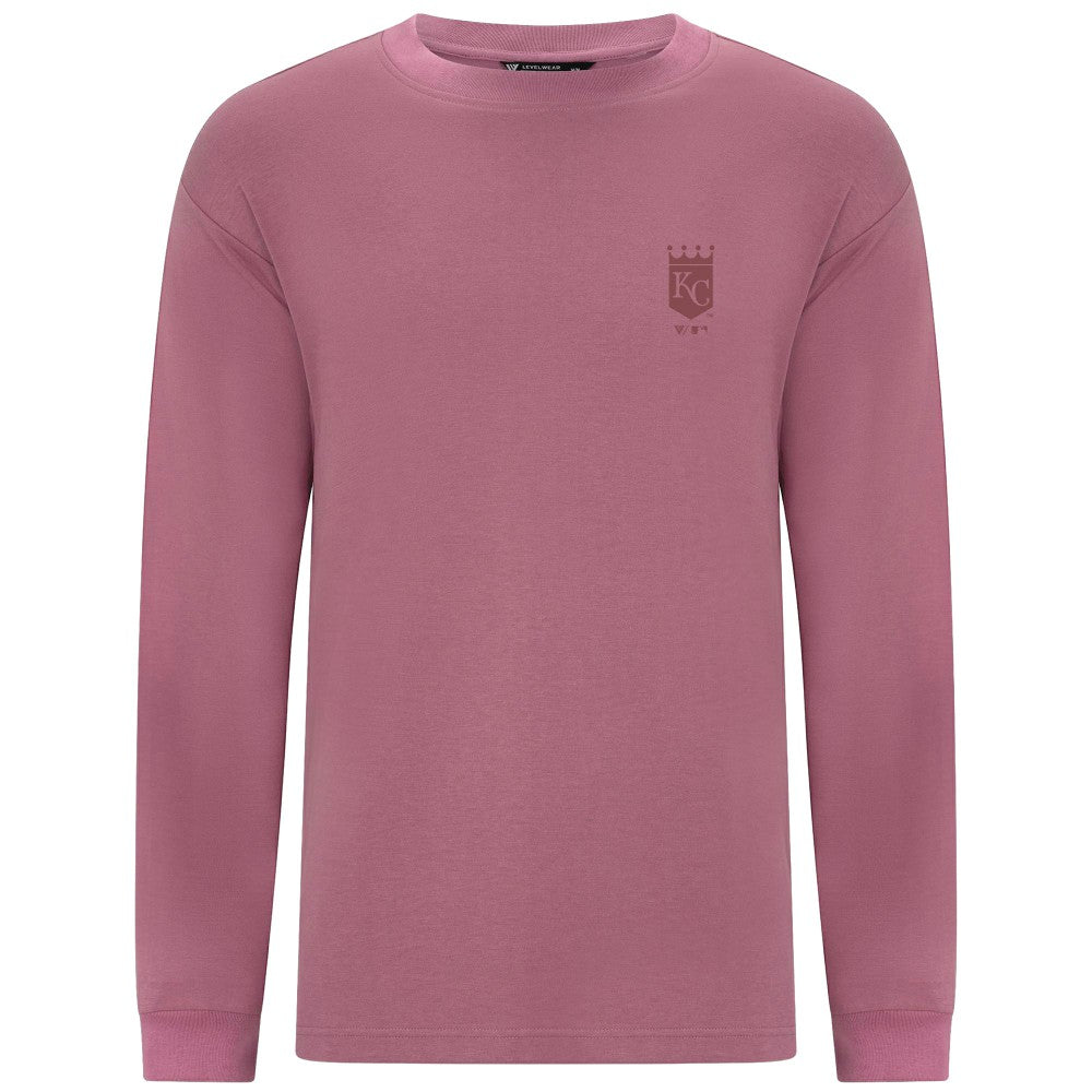 Kansas City Royals Levelwear Bridal Rose Luxe Signature Long Sleeve T-Shirt - Pink