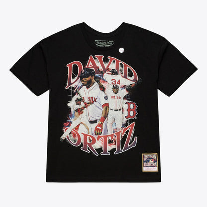 David Ortiz Boston Red Sox Legendary Collage Player T-Shirt - Black | Mitchell & Ness