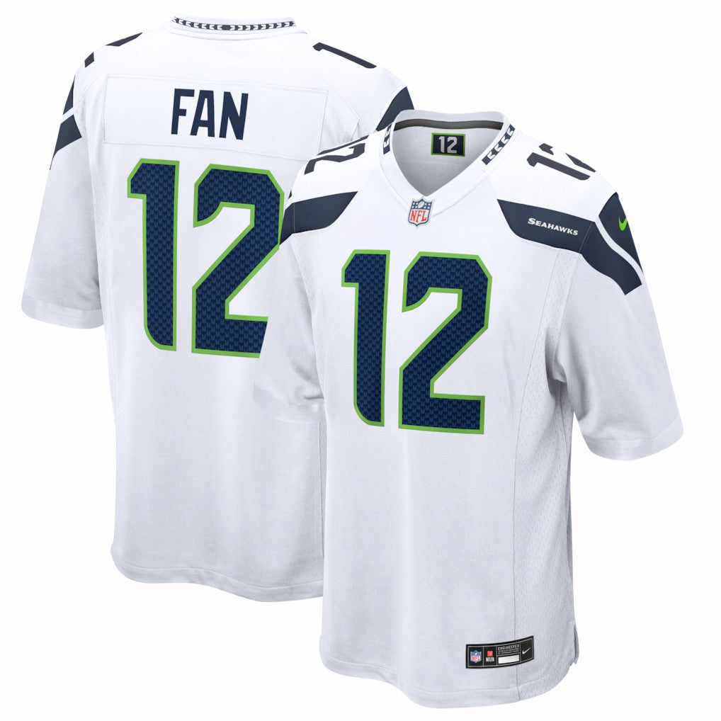 12s Seattle Seahawks Game Jersey - White | Nike on sale