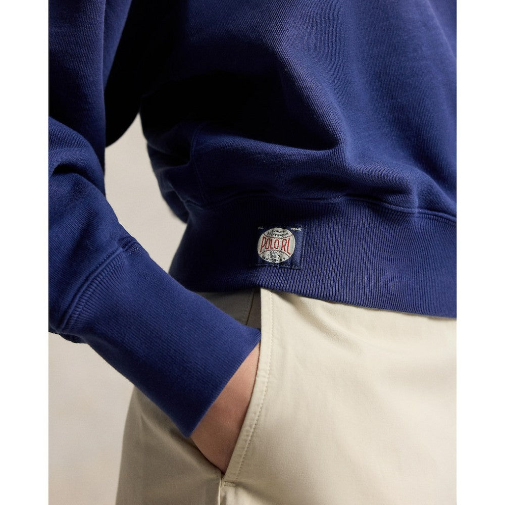 Yankees Polo Ralph Lauren Women's Vintage Knit Sweatshirt - Navy