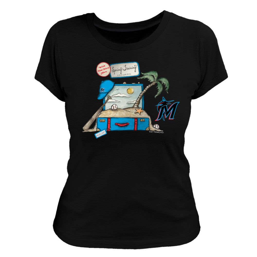 Miami Marlins Tiny Turnip Women's 2026 Spring Training T-Shirt - Black