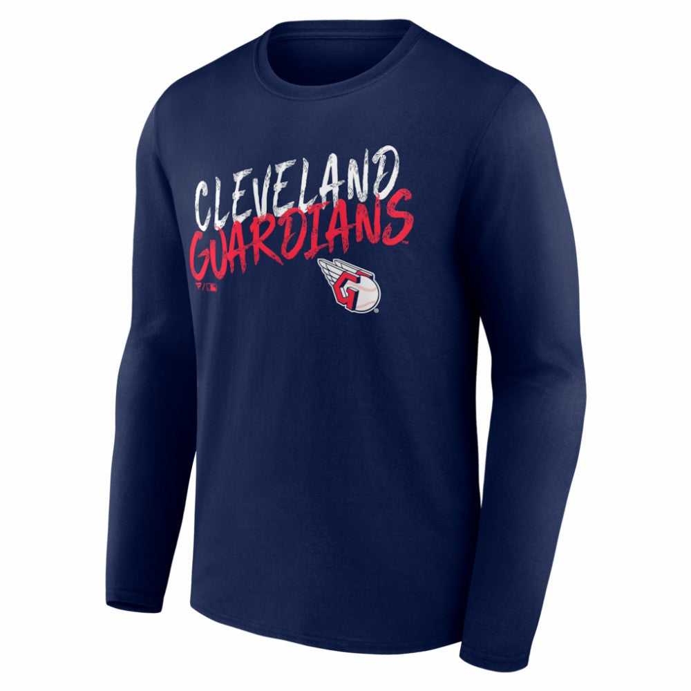 Cleveland Guardians  Hustle Personalized Name & Number Long Sleeve T-Shirt - Navy
