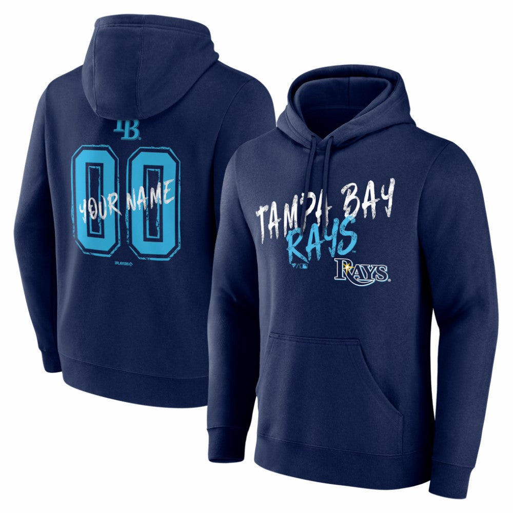 Tampa Bay Rays  Hustle Personalized Name & Number Hoodie - Navy