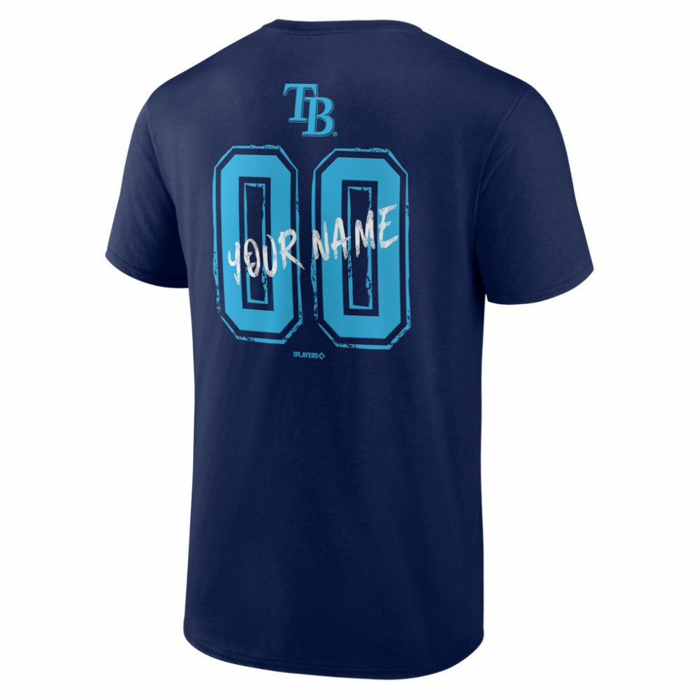 Tampa Bay Rays  Hustle Personalized Name & Number T-Shirt - Navy