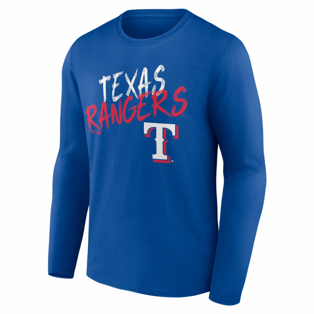 Texas Rangers  Hustle Personalized Name & Number Long Sleeve T-Shirt - Royal