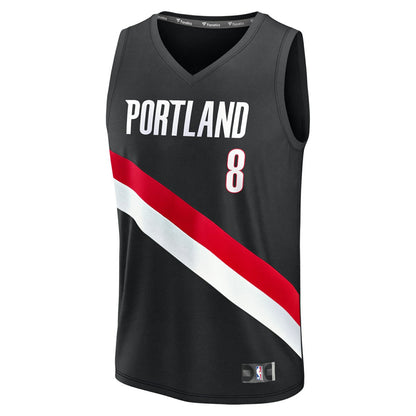 Deni Avdija Portland Trail Blazers Fast Break Replica Jersey - Icon Edition - Black | Fanatics outlet