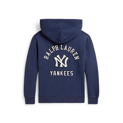 Yankees Polo Ralph Lauren Youth Fleece Hoodie - Navy