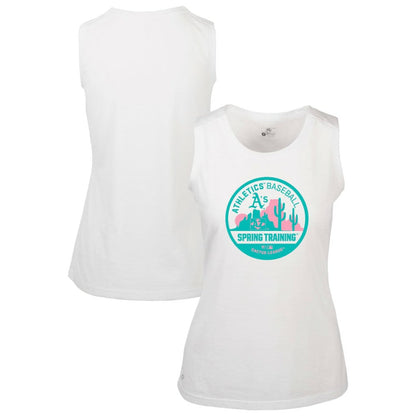Athletics Levelwear Women's Macy Spring Training Badge Bold Tank Top - White