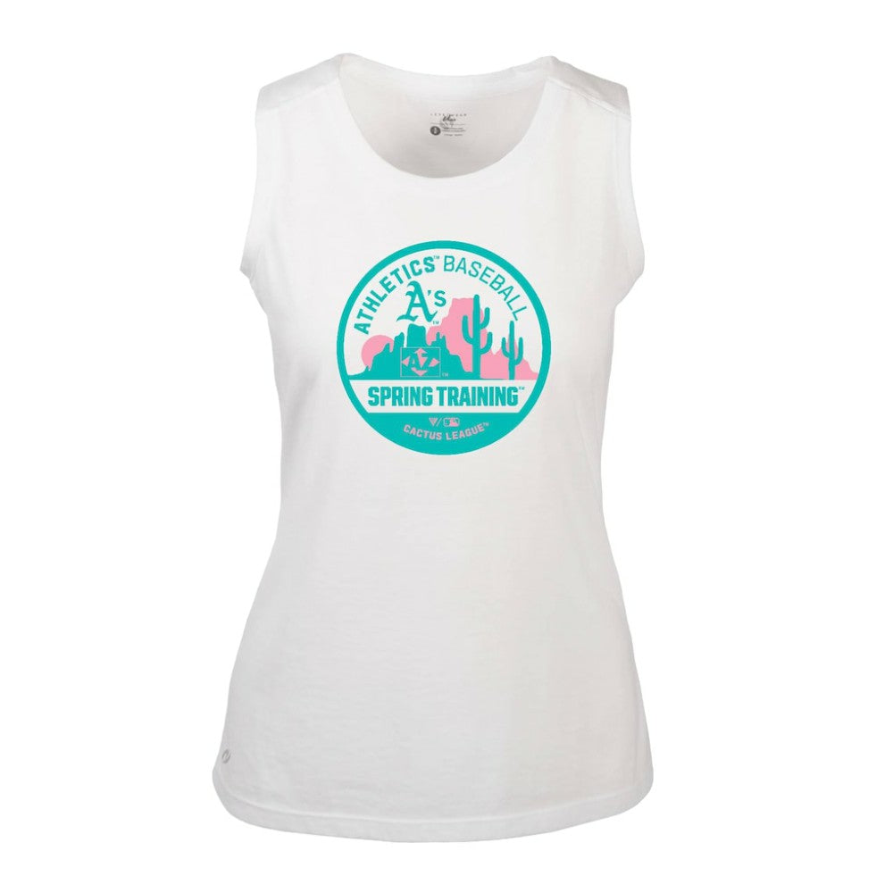 Athletics Levelwear Women's Macy Spring Training Badge Bold Tank Top - White