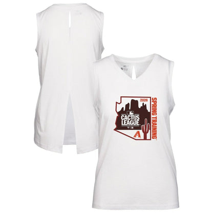 Arizona Diamondbacks Levelwear Women's 2026 Spring Training Paisley Ball Bold Tank - White