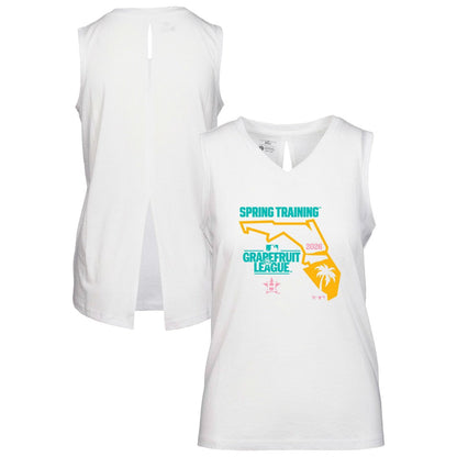 Houston Astros Levelwear Women's 2026 Spring Training Paisley Ball Bold Tank - White