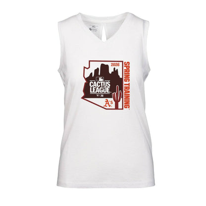 Athletics Levelwear Women's 2026 Spring Training Paisley Ball Bold Tank - White