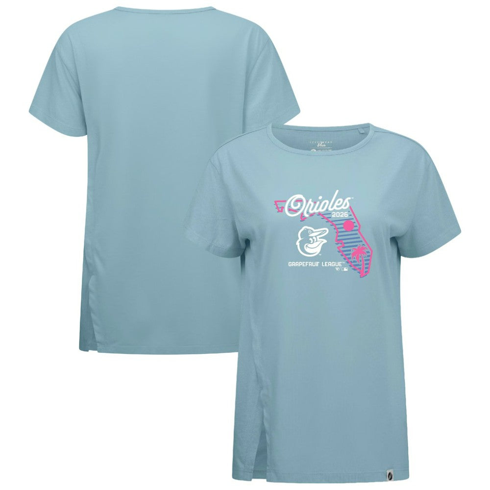 Baltimore Orioles Levelwear Women's Influx Spring Training Sunrise Bold T-Shirt - Blue