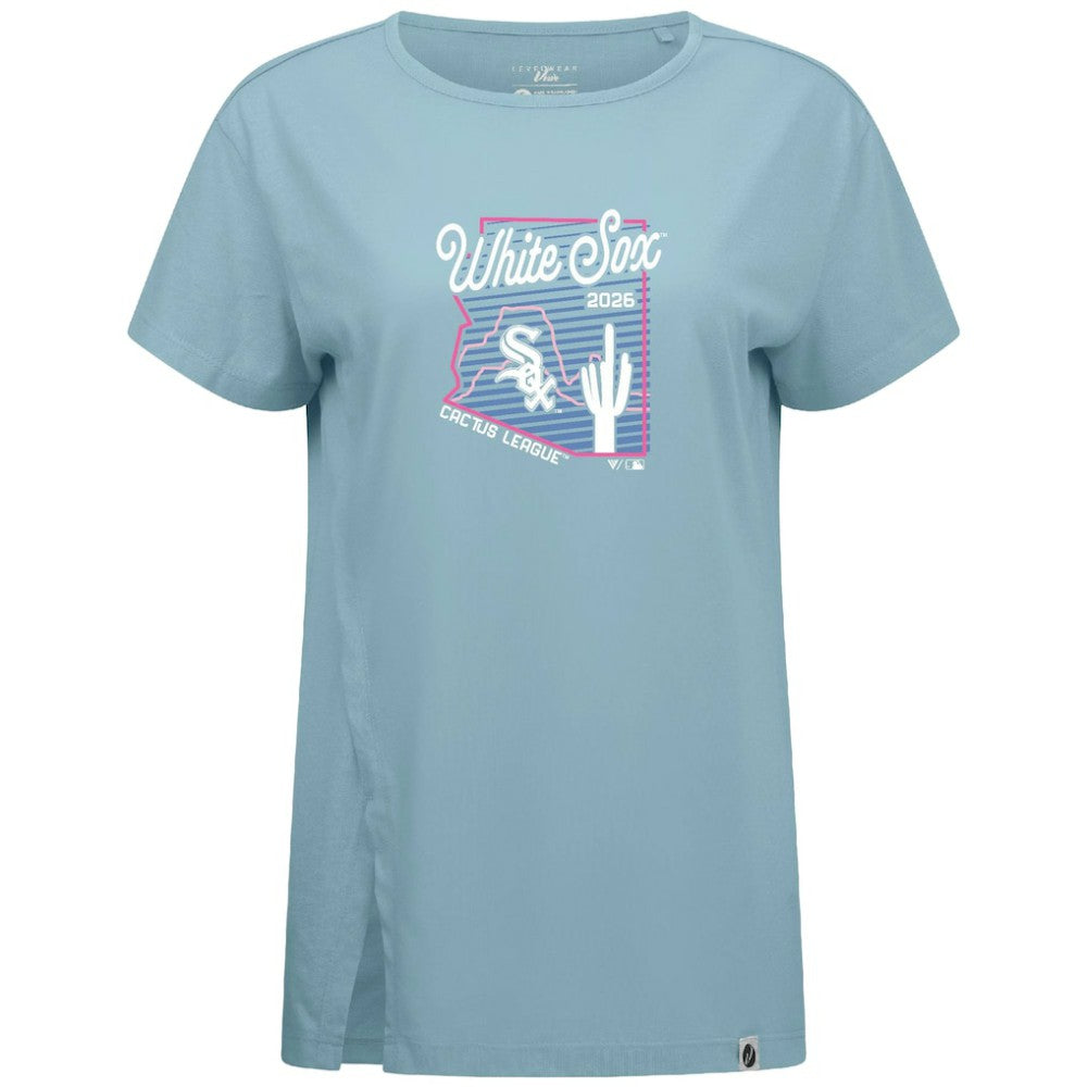 Chicago White Sox Levelwear Women's Influx Spring Training Sunrise Bold T-Shirt - Blue