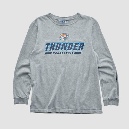 Oklahoma City Thunder NBA 2010s Long Sleeve T-shirt - Heather Gray Vintage | Vintage cheap