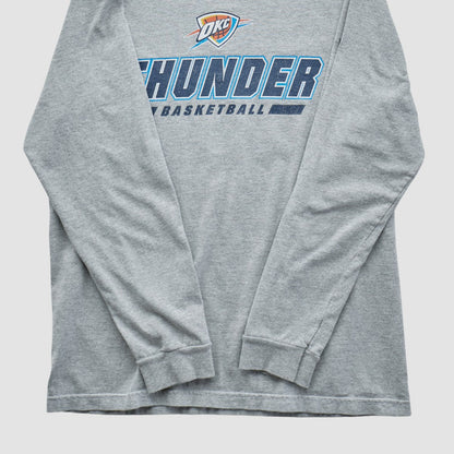 Oklahoma City Thunder NBA 2010s Long Sleeve T-shirt - Heather Gray Vintage | Vintage cheap