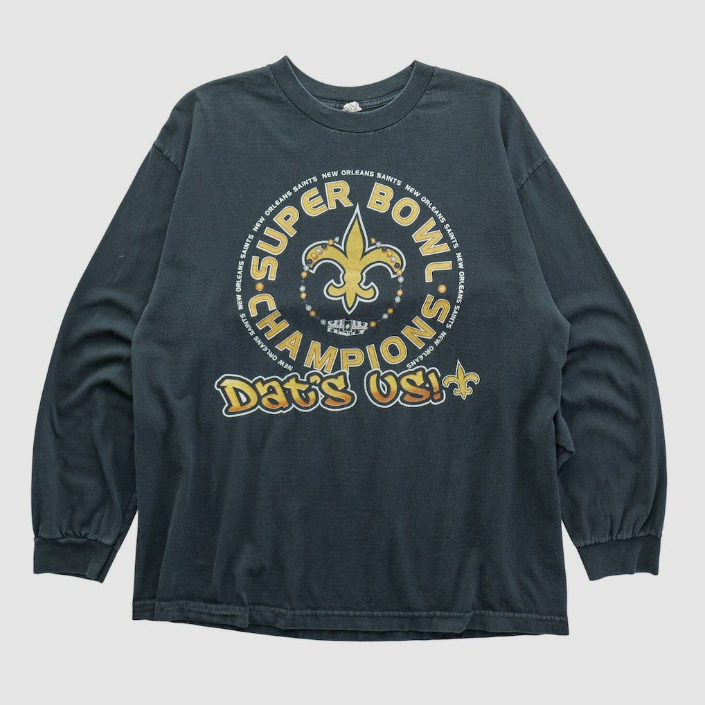 New Orleans Saints Alstyle 2010 Long Sleeve T-shirt - Black Vintage for sale