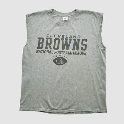 Cleveland Browns NFL 2000s Tank - Heather Gray Vintage for sale