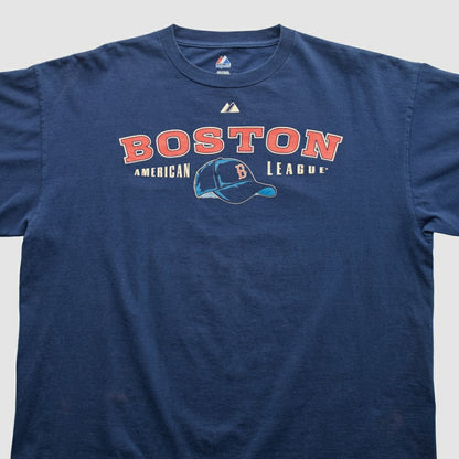 Boston Red Sox Majestic 2000s T-shirt - Navy Vintage