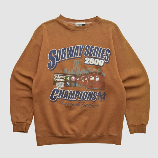 New York Yankees Puma 2000 Pullover Sweatshirt - Clay Vintage