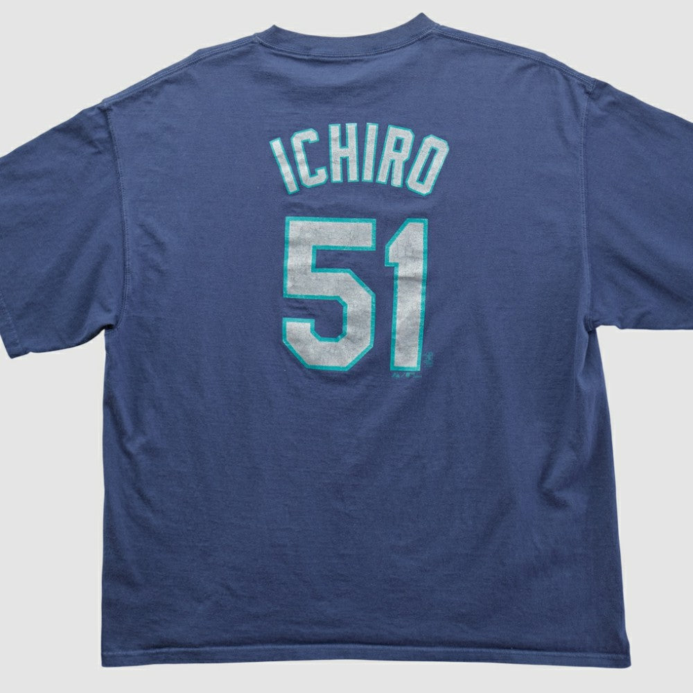 Seattle Mariners Majestic 2000s T-shirt - Navy Vintage