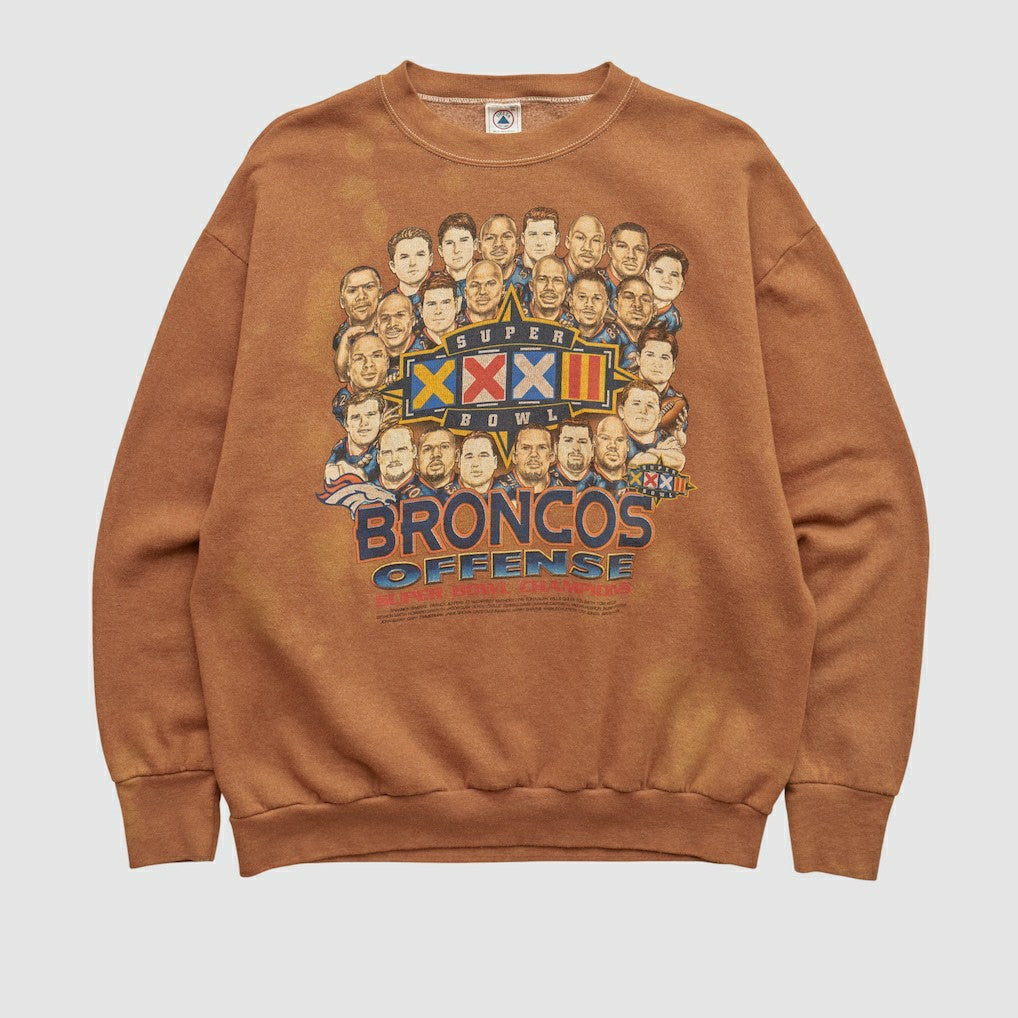 Denver Broncos Delta 1998 Pullover Sweatshirt - Clay Vintage sale