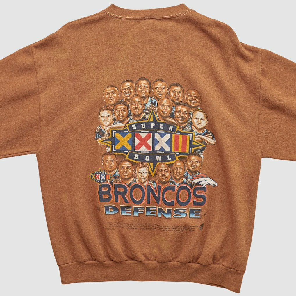 Denver Broncos Delta 1998 Pullover Sweatshirt - Clay Vintage sale