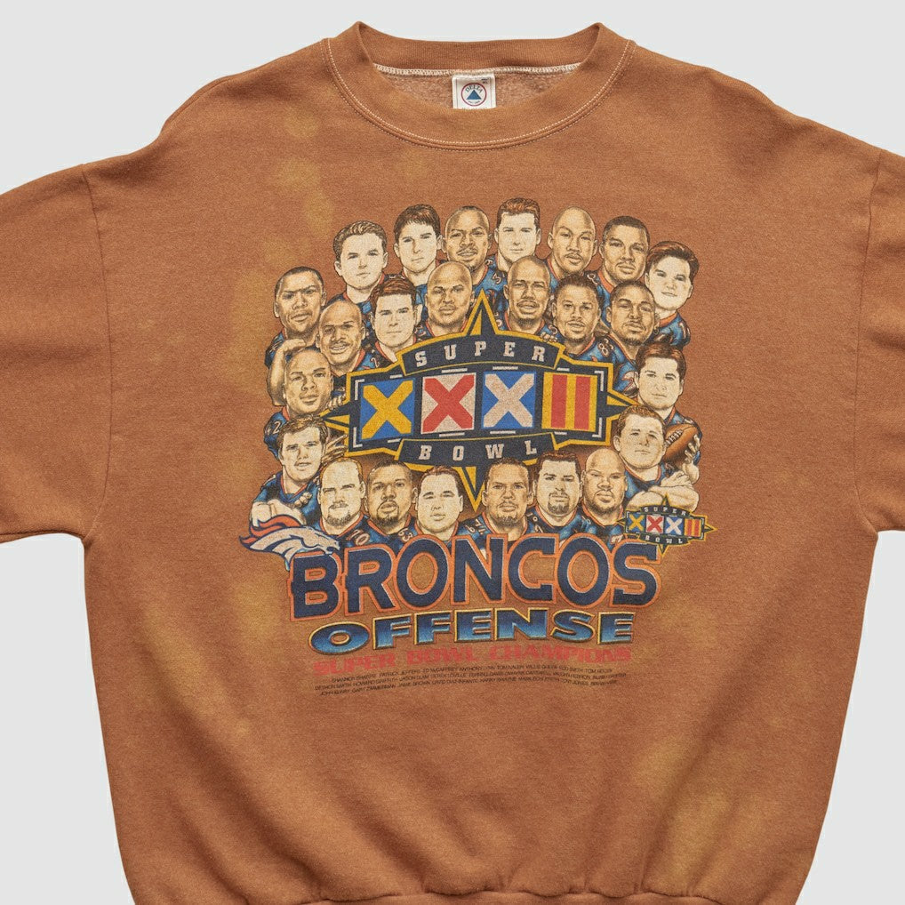 Denver Broncos Delta 1998 Pullover Sweatshirt - Clay Vintage sale