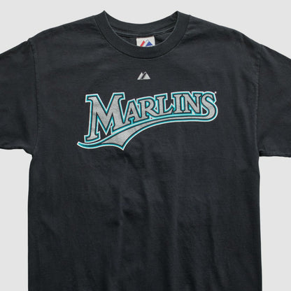 Miami Marlins Majestic 2000s T-shirt - Black Vintage