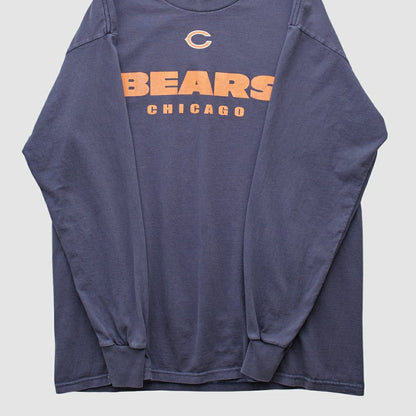 Chicago Bears NFL 2000s Long Sleeve T-shirt - Navy Vintage for sale