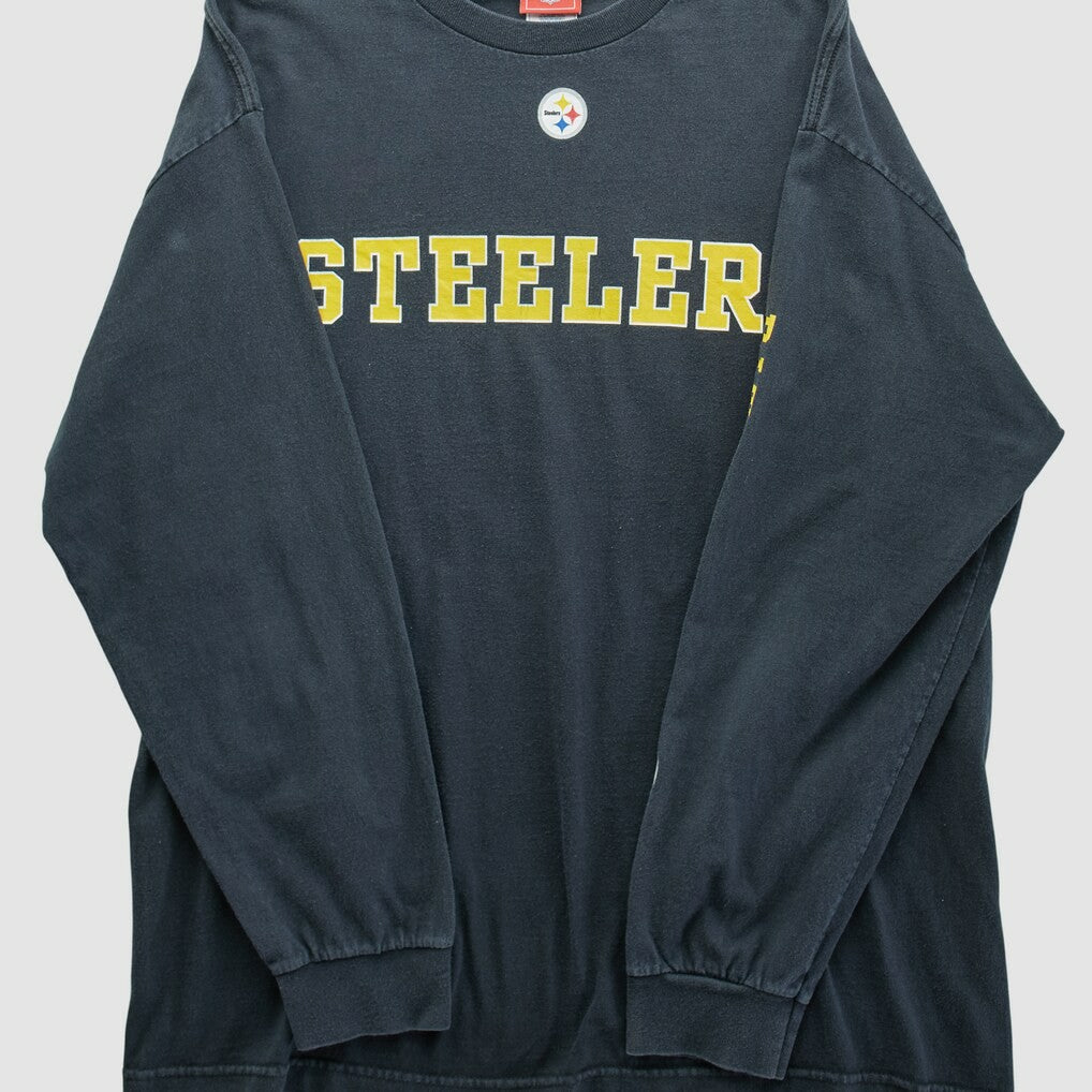 Pittsburgh Steelers NFL 2000s Long Sleeve T-shirt - Black Vintage cheap