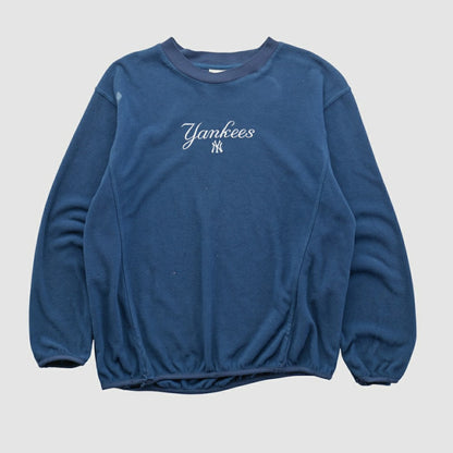 New York Yankees Lee Apparel 2000s Pullover Sweatshirt - Navy Vintage