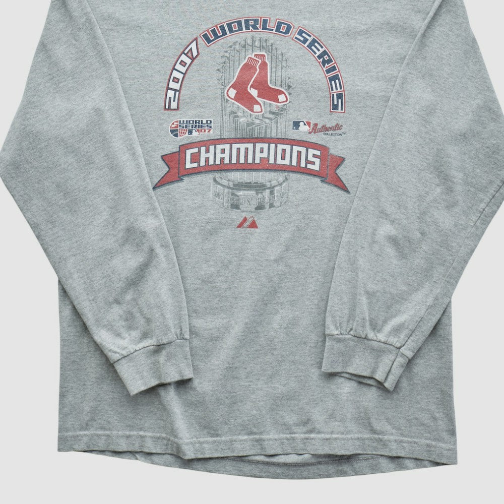 World Series Champions Majestic 2007 Long Sleeve T-shirt - Heather Gray Vintage